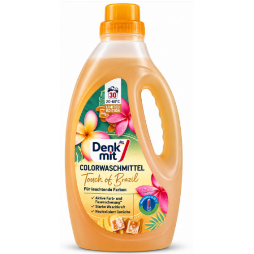 Рідкий засіб для прання кольорової білизни Denkmit Colorwaschmittel Touch of Brazil, 30 прань